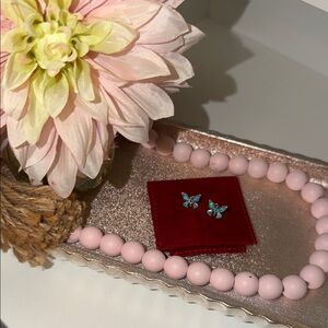 925 Turquoise Butterfly Earrings